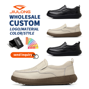 Zapatos Casuales de Hombre, Sin Cordones, Transpirables, de Cuero, Ligeros y Cómodos para Caminar, Venta al Por Mayor, Personalizados - Product Image 1
