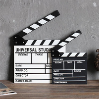 Holz-Clapperboard für Filmregisseure TV-Video-Klappbrett Filmproduktion Fotografie-Requisiten Zubehör