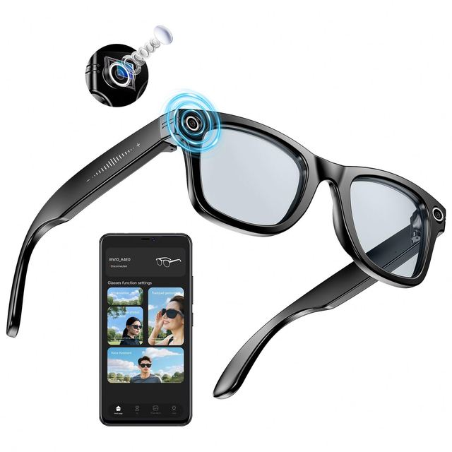 W610 Smart AI Glasses 4K HD Camera with 270mAh Blue Light Glasses Dual-mic Noise Cancellation 800W Anti-Shake Camera Glasses