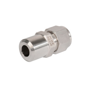 Conector de tubería de acero inoxidable ROKE de 1/16 a 2 pulgadas, doble férula, soldado, recto, resistente a la corrosión - Product Image 1