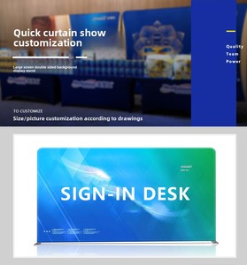 Triển lãm thương mại hiển thị đứng eo biển Loại Tùy chỉnh thiết bị đồ họa gian hàng có thể gập lại và di động triển lãm Thiết bị hiển thị sàn - Product Image 5