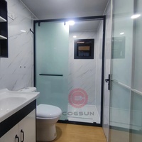 Cogsun Maison Conteneur Modulaire Extensible Préfabriquée en Acier Coloré Classique, Résistante au Feu et Durable pour Utilisation Extérieure