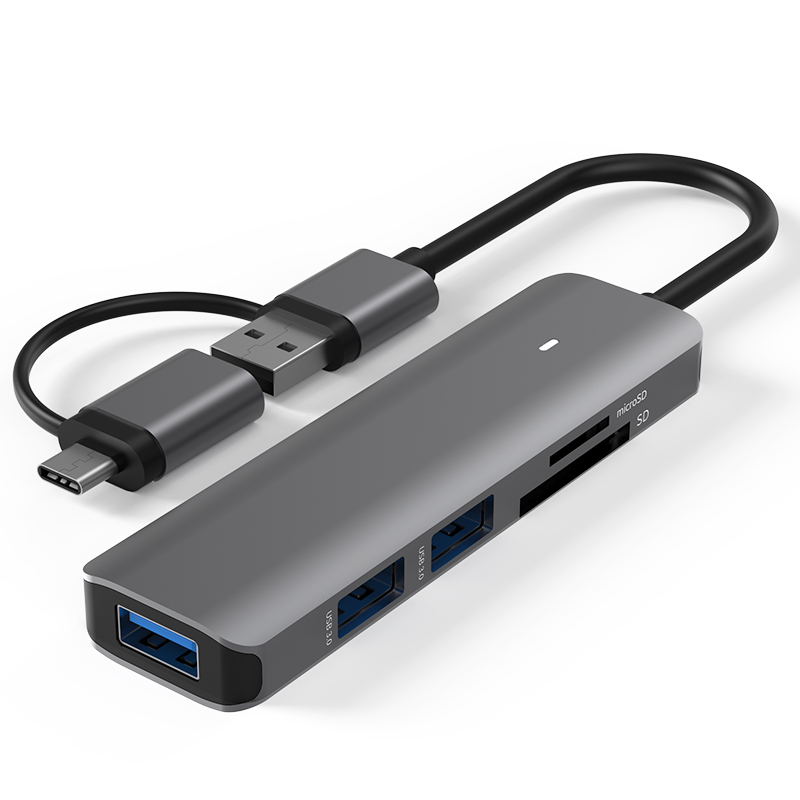 Док-станция Blueendless типа c, док-станция 5 в 1 с Usb 3,0, кардридером Tf, Sd, Usb c, мульти-портами, Usb C Hub, Usb-хаб для MacBook, ПК