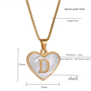 Collana Q693 <span class=keywords><strong>con</strong></span> Iniziale a Cuore in Oro, Placcata in Oro 18K, Delicata Collana Personalizzata <span class=keywords><strong>con</strong></span> Disco a Lettera A-Z, 26 <span class=keywords><strong>Collane</strong></span> <span class=keywords><strong>con</strong></span> Alfabeto - Product Image 6