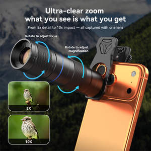 Télescope monoculaire Apexel avec zoom HD 5-10X, <span class=keywords><strong>objectif</strong></span> de téléphone, trépied, <span class=keywords><strong>objectif</strong></span> télescopique pour l'observation des oiseaux, les concerts - Product Image 5