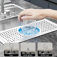 MOSHE Évier de cuisine simple en acier inoxydable 304, fait main, avec égouttoir frontal, robinet extractible et relevable, et lave-tasses, doté de technologie Nano intelligente