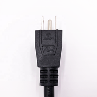 Cordon d'alimentation CA 10A 125V NEMA 5-15P à 3 broches, extrémité femelle dénudée, 18 AWG, pour appareils électroménagers américains