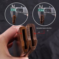 Funda Magnética de Madera de Nogal Negro para Cuchillos Saya, Protector de Hoja Estilo Tronco para Cuchillos de Sashimi/Sushi de 9-12 Pulgadas - Regalo para Almacenamiento en Cocina