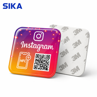 Étiquette NFC programmable SIKA 13,56 MHz pour menu et avis Google, idéale pour restaurants, avec fonction de clic sur le menu et de rétroaction