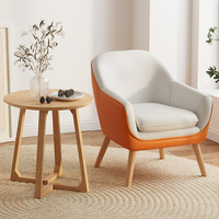 Fauteuil simple en bois de style nordique à louer, design mignon et confortable pour salon