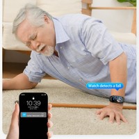 2025 nuevo reloj inteligente para ancianos Falg alarma 4G GPS rastreador localizar reloj BP BO reloj de pulsera ancianos hombres mujeres SOS llamada de voz reloj inteligente