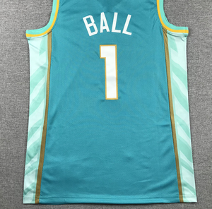 <span class=keywords><strong>Maillot</strong></span> de basket-<span class=keywords><strong>ball</strong></span> <span class=keywords><strong>LaMelo</strong></span> <span class=keywords><strong>Ball</strong></span> Teal de qualité supérieure, prêt à être expédié - Product Image 4