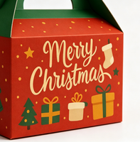 Boîte cadeau pliable en carton écologique avec dorure à chaud et impression offset