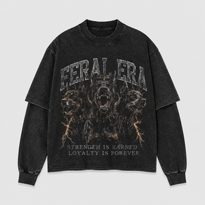 T-shirt en coton épais délavé personnalisé, coupe oversize et carrée, avec motif graphique, style streetwear, logo personnalisé, pour homme - Product Image 1