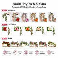 Guirnalda de Rosas Artificiales Long Branch para Decoración de Paredes, Bodas, Fiestas, Sesiones de Fotos de Celebridades y Adornos de Paisajes