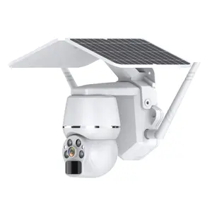 监控PIR 4G sim卡4MP IP摄像机WIFI太阳能电池板安全摄像机防水户外PTZ闭路电视摄像机
