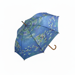 Paraguas de salto de madera de Monet "Nenúfares II", producto Art Deco de primera calidad de Monet - Product Image 1