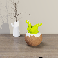 Conception personnalisée Porcelaine Modèle 3d Animal Alligator Coco Cocktail Kava Mug Céramique Grande Bouche Crocodile Vert Tiki Mug