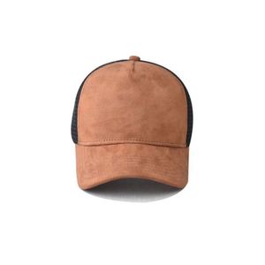 New Outdoor Suede Baseball Plain Trucker <b>Hat</b> Men Women Skin Feel High Grade Trucker <b>Hats</b> - Product Image 3