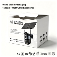 Caméra de sécurité OEM solaire double objectif avec carte SIM 4G, zoom numérique 36X, détection de mouvement IA, alarme, enregistrement 24/7 et vision nocturne