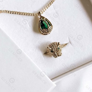 Anello Gemnel <span class=keywords><strong>2026</strong></span> in Argento 925 Placcato Oro con Leopardo, Gioielleria Artigianale di Alta Qualità - Product Image 3