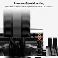 Pure Black Edition 4 tuyaux de chauffage en cuivre 85.35CFM ventilateur PWM Thermalright AX 120-A refroidisseur d'air Cpu foncé