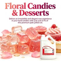 Échantillon Gratuit Arôme Alimentaire Floral Huile Aromatique Comestible à la Rose Saveur Rose Fraîche et Sucrée pour Pâtisseries, Bonbons, Chocolats avec Certificat HALAL ISO
