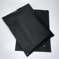Impression de logo personnalisé CPE épaissi 0.3mm noir givré vêtements fermeture éclair vêtement chaussures petite entreprise