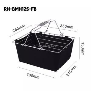 RH-BMH12S 350*260*150Mm 12l Splinter Metalen Draad Winkelmand Strook Gaasmand - Product Image 2