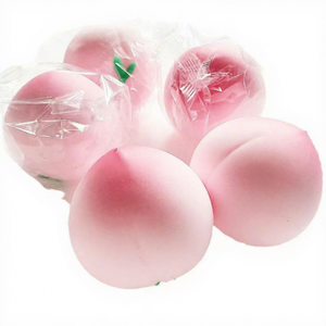 Jouet anti-stress créatif en forme de pêche, grand modèle à presser, doux, à récupération lente, unisexe, pour tous les âges, pour la décompression - Product Image 2