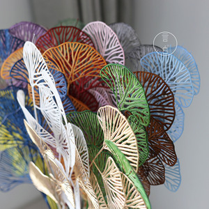 Fleurs artificielles en grande quantité, feuilles de <span class=keywords><strong>ginkgo</strong></span> en plastique, feuilles de <span class=keywords><strong>ginkgo</strong></span> <span class=keywords><strong>biloba</strong></span> pour la décoration de la maison et des mariages - Product Image 3