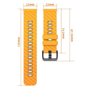 Upro Quick Release 22mm Silicone Watch Band for Samsung Gear S3 Huawei Watch GT 4 3 2 Sport Rubber Strap Straight End Soft - Product Image 4