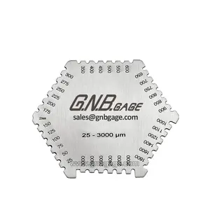 GNBGAGE热卖2023不锈钢25-3000 um GNB-26A六角形测量湿膜厚度梳规