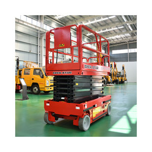 Plateforme de travail aérienne mobile hydraulique à ciseaux électriques autopropulsée avec système de protection contre les surcharges - Product Image 3