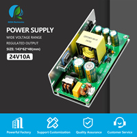 Alimentation industrielle à cadre ouvert, triple sortie, 24V 10A, à découpage DC, conception isolée, 100-260VAC