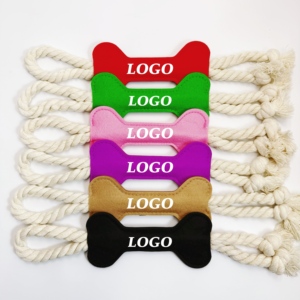 Juguete Masticable para Perros Ecológico Multicolor con Logotipos Personalizados 2026, Juguete Duradero con Forma de Hueso y Cuerda, Material Resistente al Desgaste - Product Image 1
