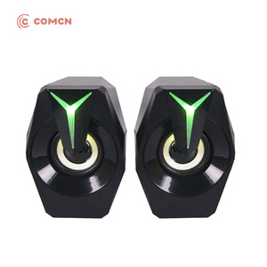 ลำโพงเกมมิ่ง Comcn 2.0 แชนแนล พร้อมไฟ LED สีสันสดใส สำหรับคอมพิวเตอร์ตั้งโต๊ะ เสียงสเตอริโอ - Product Image 1