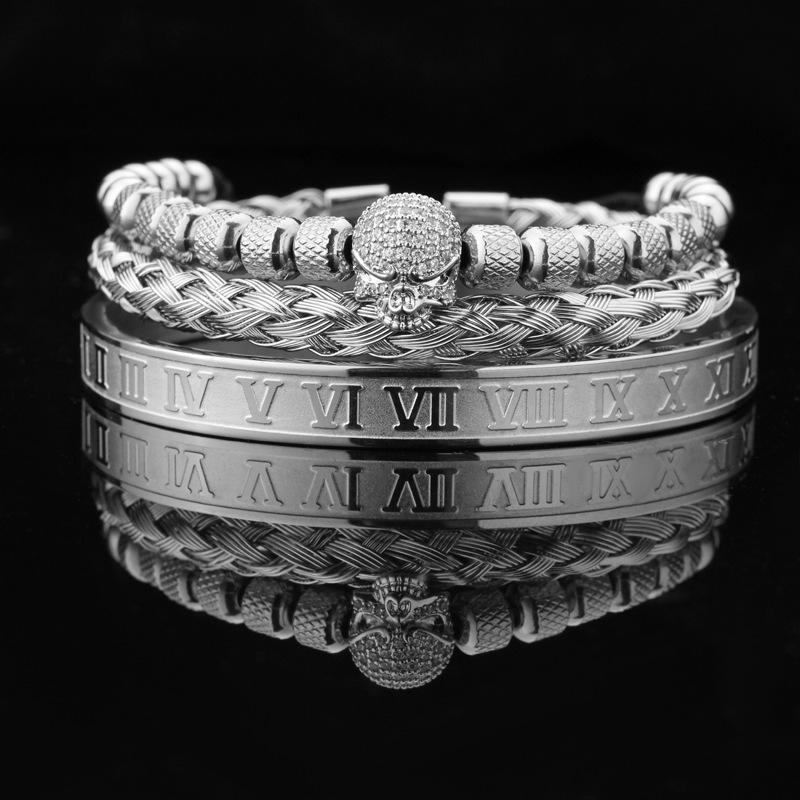 Couleur acier crâne-zirconium blanc