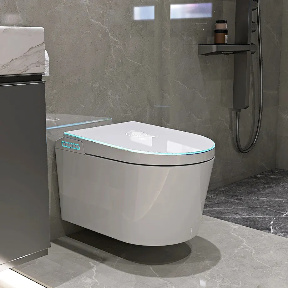 Modern Design Sanitair Water Kast Terug Naar Muur Gemonteerd Intelligente Wc Toiletpot Keramische Badkamer Muur Hing Slim Toilet