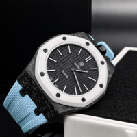 Kit de modification en fibre de carbone avec texture vague d'eau pour montre AP X Swatch Royal Pop – Accessoire de remplacement et de modification