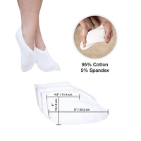 Chaussettes SPA en coton blanc et élasthanne pour hydrater les pieds