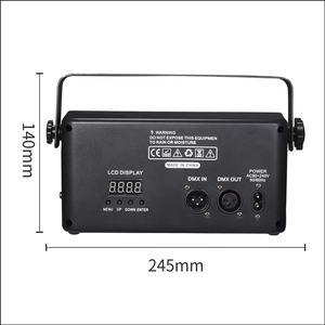 Lumière de projection laser de scène disco LED RGBW 4 en 1 de qualité supérieure 6*10W, contrôle DMX512, IP65, bleu, rouge, blanc, faisceau blanc chaud 3W, PC - Product Image 4