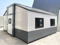 Maison pliable à toit en pente, maison modulaire préfabriquée, villa préfabriquée portable avec salle de bain, cuisine, appartement