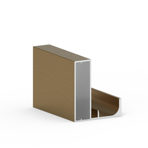 Portes de placard en aluminium de haute qualité avec panneaux en verre et poignées carrées pour cuisine moderne, armoire - Product Image 1