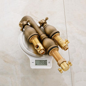 <span class=keywords><strong>Grifo</strong></span> de baño montado en la pared de <span class=keywords><strong>tres</strong></span> orificios con doble manija antigua, <span class=keywords><strong>grifo</strong></span> de agua moderno termostático para <span class=keywords><strong>lavabo</strong></span>, <span class=keywords><strong>grifo</strong></span> de <span class=keywords><strong>lavabo</strong></span> antiguo - Product Image 4