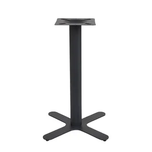 Modern table base powder cross clamp dining black cross table base for round table