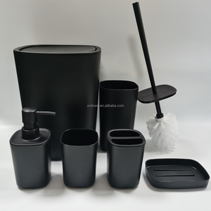 浴室组合套件热卖产品酒店塑料浴室套装6件配件质量最好 - Product Image 1