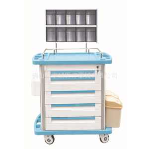 Chariot d'hôpital Henry en plastique ABS, 1 tiroir, 4 roulettes, verrouillage individuel, design moderne pour usage médical - Product Image 5