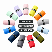 Serviette de sport personnalisée 400 g/m² avec logo, absorbante, séchage rapide, en microfibre, pour yoga, golf, fitness, sports de plein air