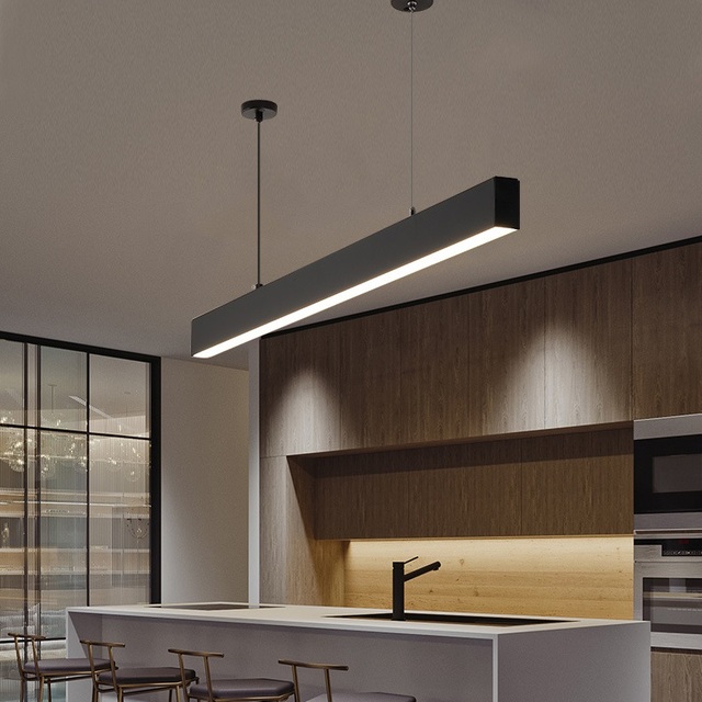 High Quality Commercial Lighting 80w Office Ceiling Line Lamp 2400mm LS2285 Aluminum Profile Led Linear Light